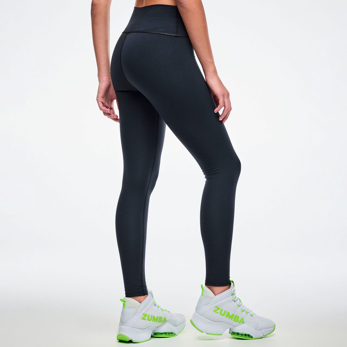 Dale-Z High Waisted Ankle Legging - Bold Black