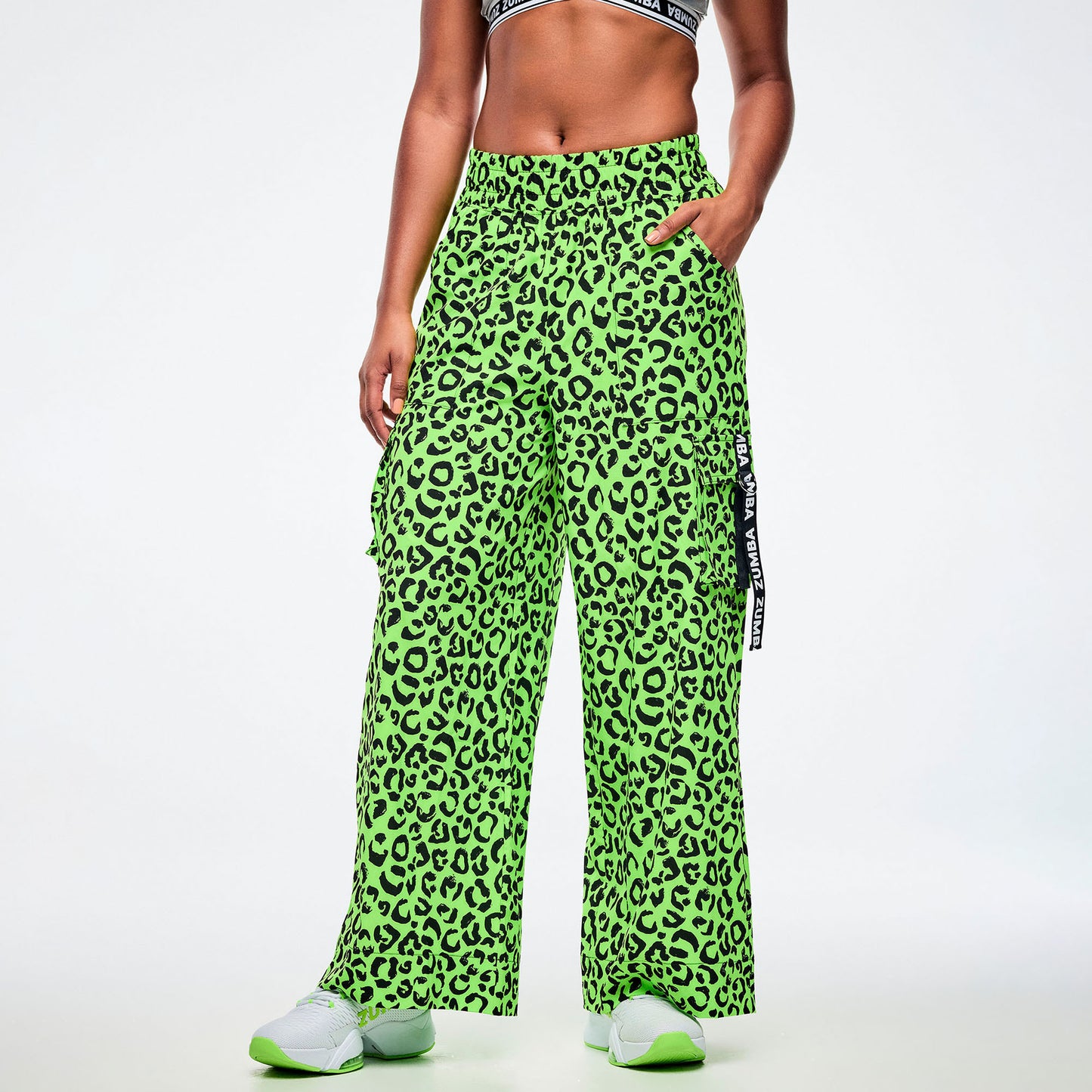 Dale-Z High Waisted Woven Cargo Pants
