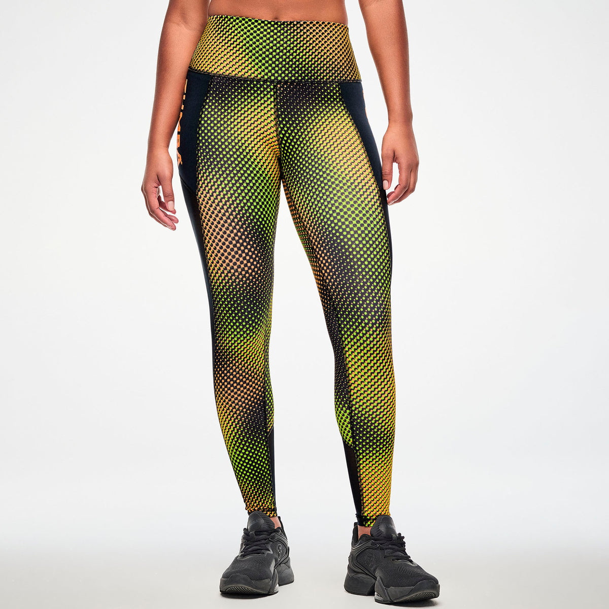 Electric Feel High Waisted Ankle Leggings With Inserts