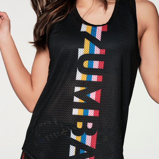 Retro Zumba Mesh Tank ONLY IN S