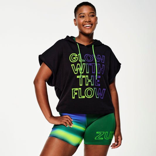 Zumba® Glow Short Sleeve Crop Hoodie