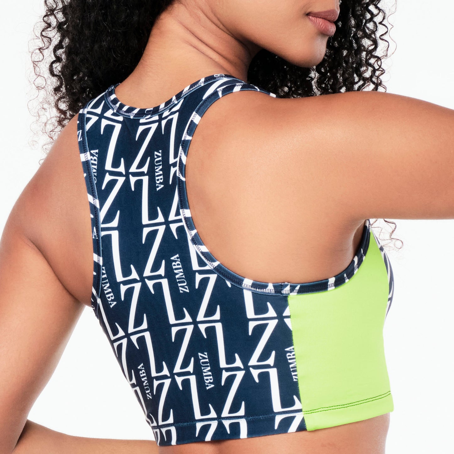 Zumba® Prep High Neck Crop Tank - Caution