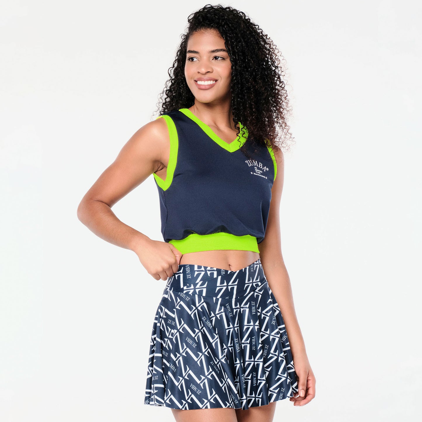 Zumba® Prep Crop Sweatshirt Vest - Let's Go Indigo