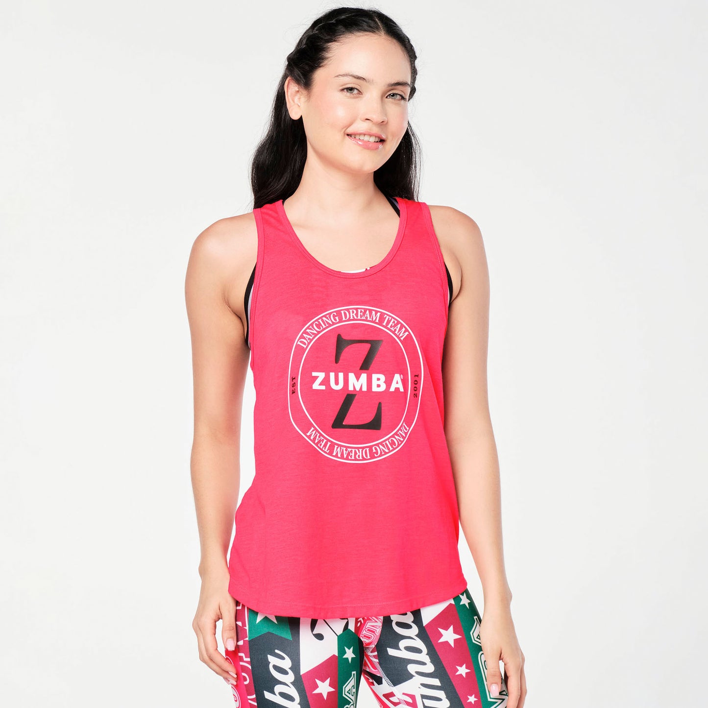 Zumba® Prep Easy Racerback Tank - Pink Happy