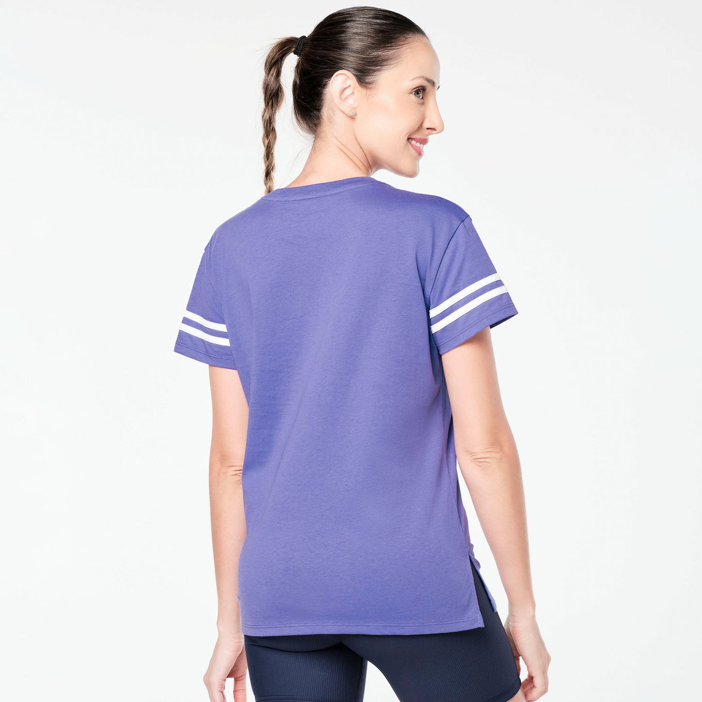 Zumba® Prep Loose Fit V-Neck Top - Periwinkle