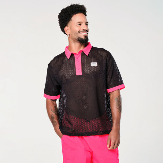 Zumba® Prep Oversized Mesh Polo