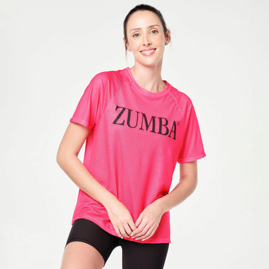 Zumba® Prep Mesh Top - Pink Happy