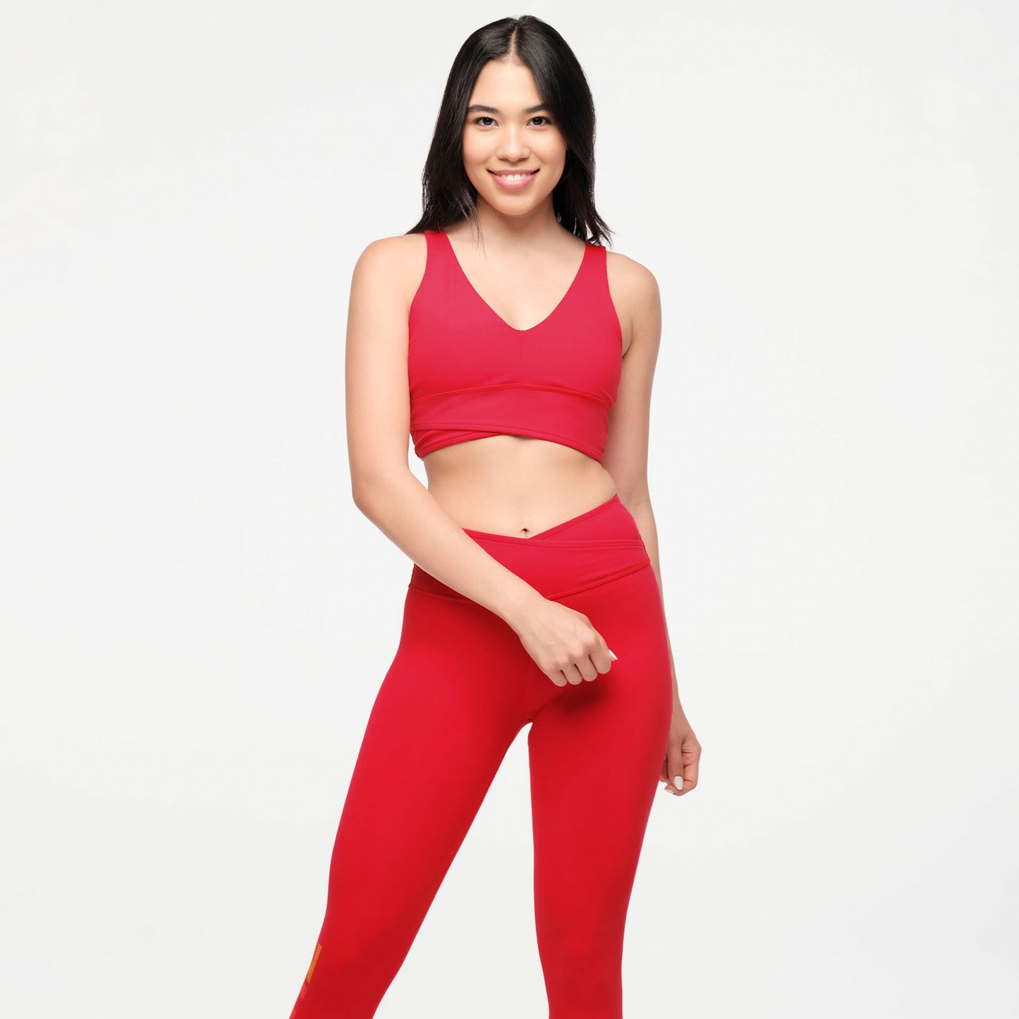 Zumba® Explore Crossover Waistband Bra - Viva La Red