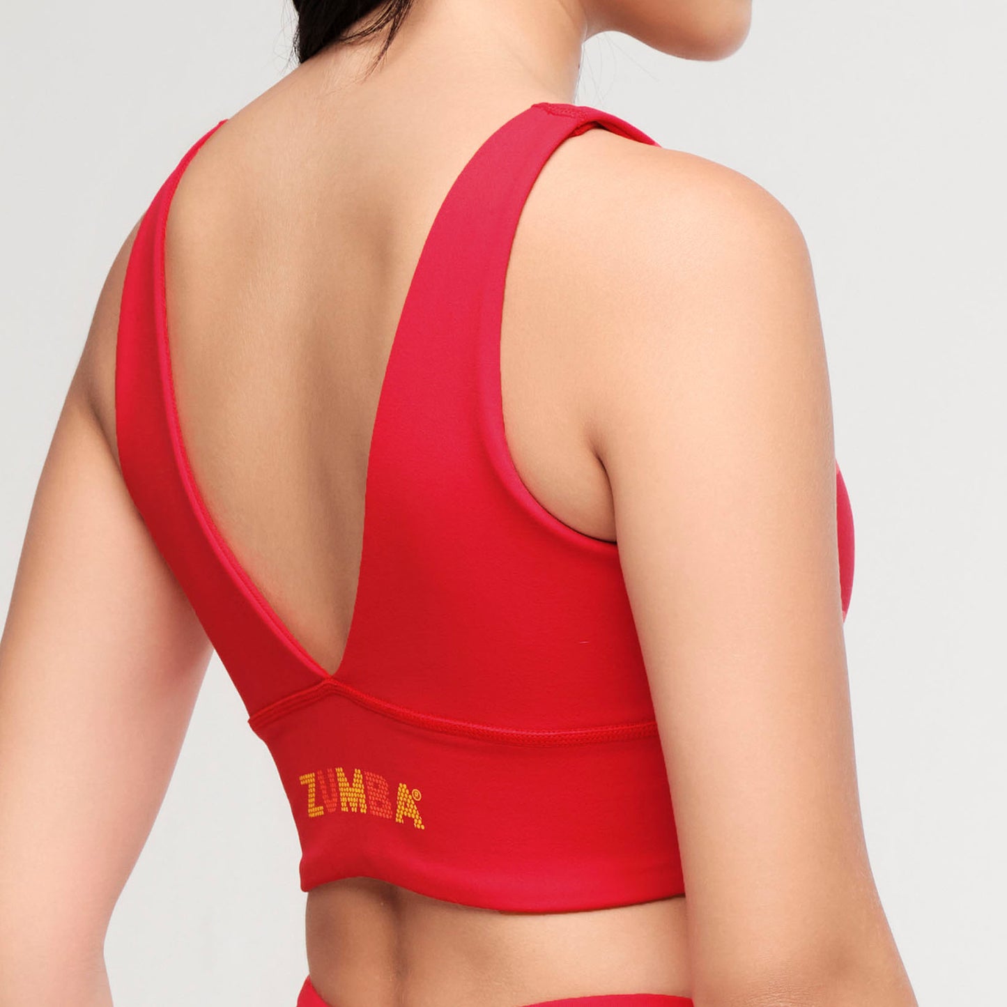 Zumba® Explore Crossover Waistband Bra - Viva La Red