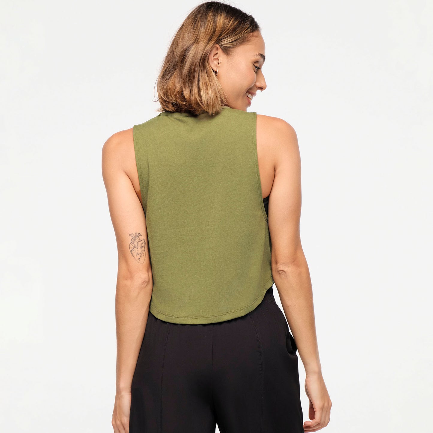 Zumba® Explore Round Hem Muscle Tank - Olive You