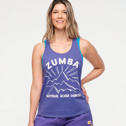 Zumba® Explore Loose Tank With Round Hem - Purple Pop