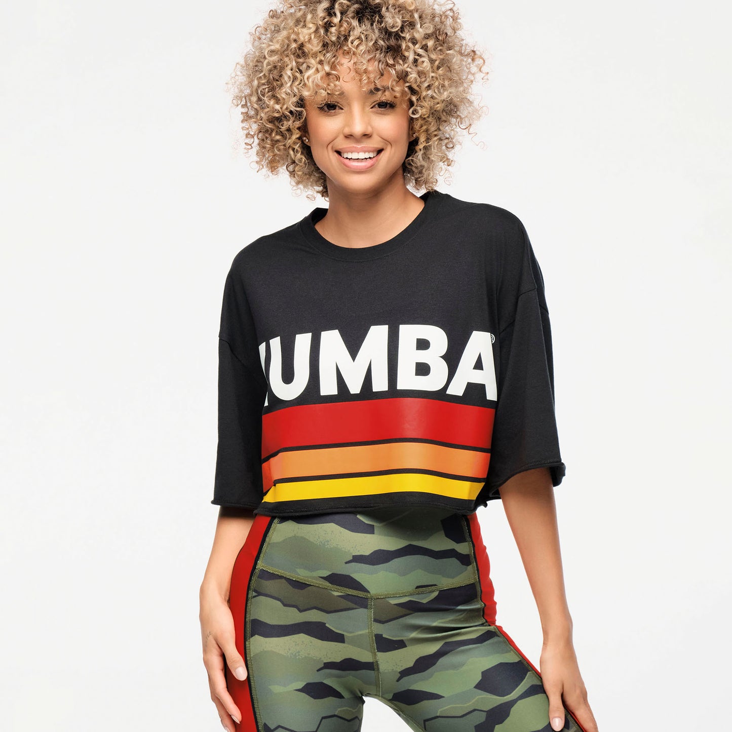 Zumba® Explore Boxy Ultra Crop Top - Bold Black