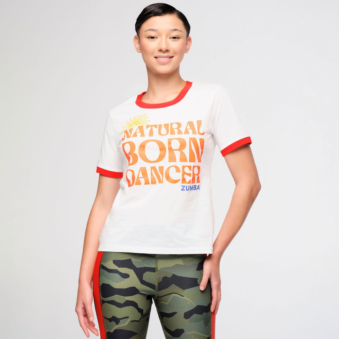 Zumba® Explore Ringer Tee - Wear It Out White