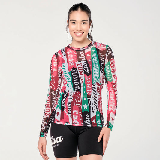 Zumba® Prep Long Sleeve Mesh Top