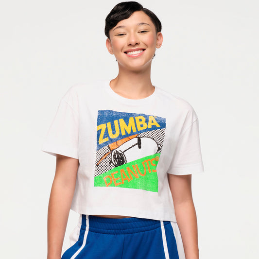 Zumba® X Peanuts™ Crew Neck Crop Top