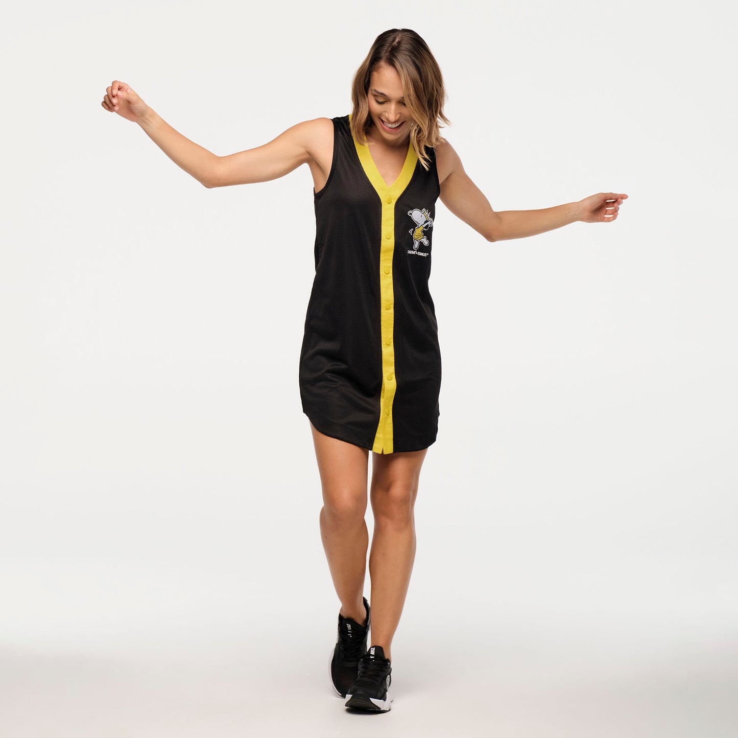 Zumba® X Peanuts™ Sleeveless Baseball Jersey Dress