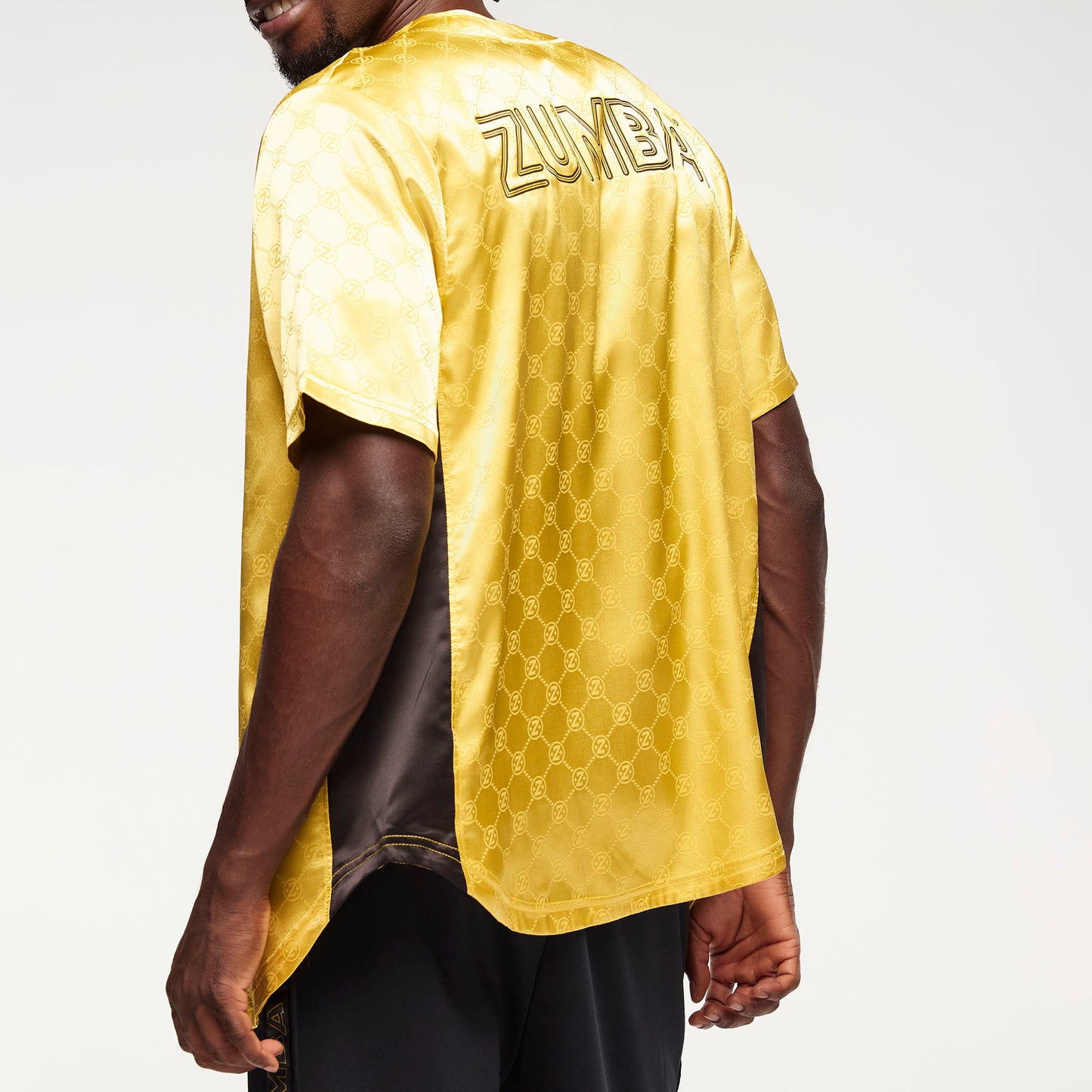 Zumba® Runway Baseball Button Up Jersey - Gold