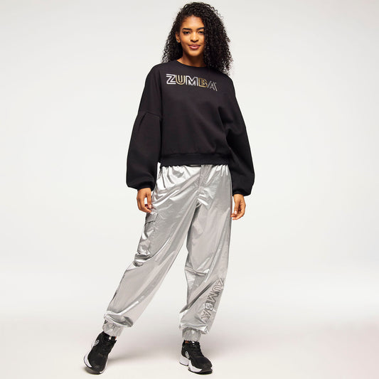 Zumba® Runway Pullover Sweatshirt With Bubble Sleeves