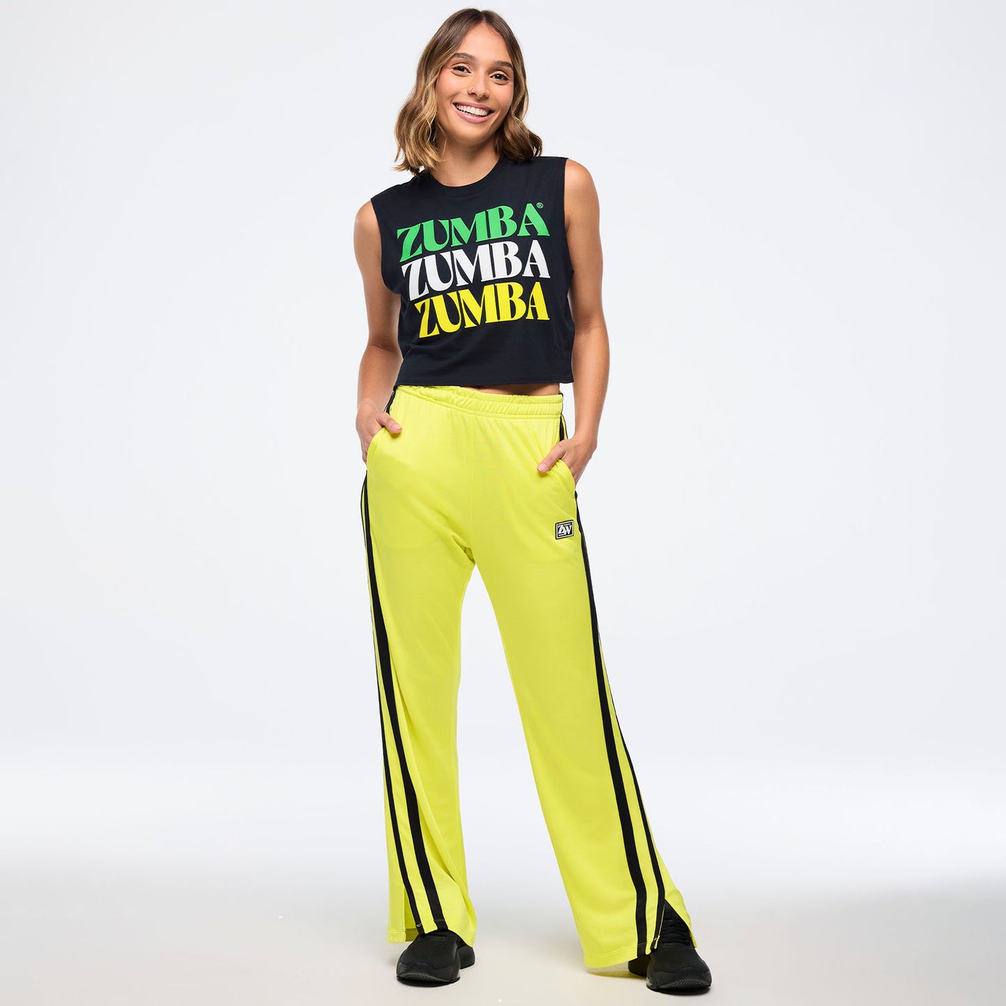 Zumba® Haus Crew Neck Muscle Crop Tank