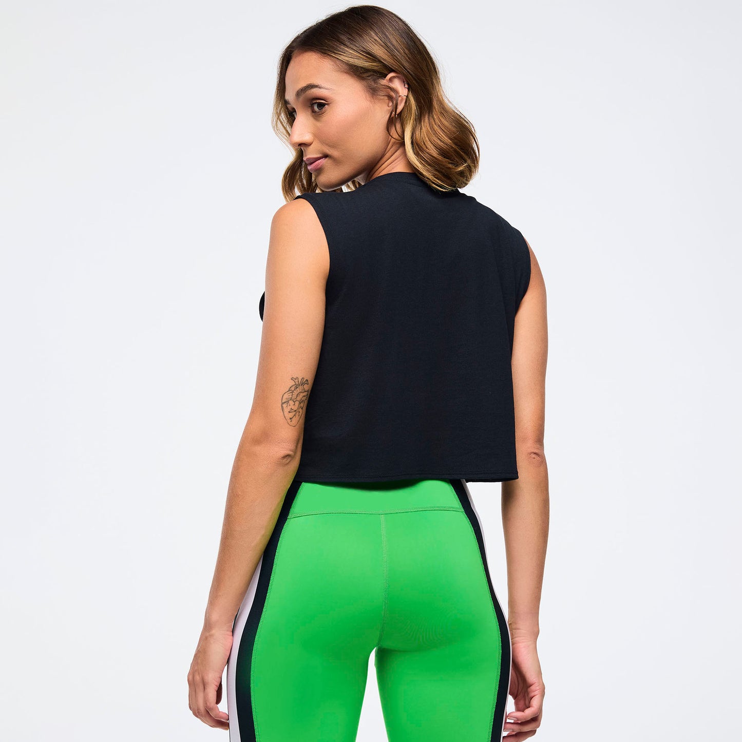 Zumba® Haus Crew Neck Muscle Crop Tank