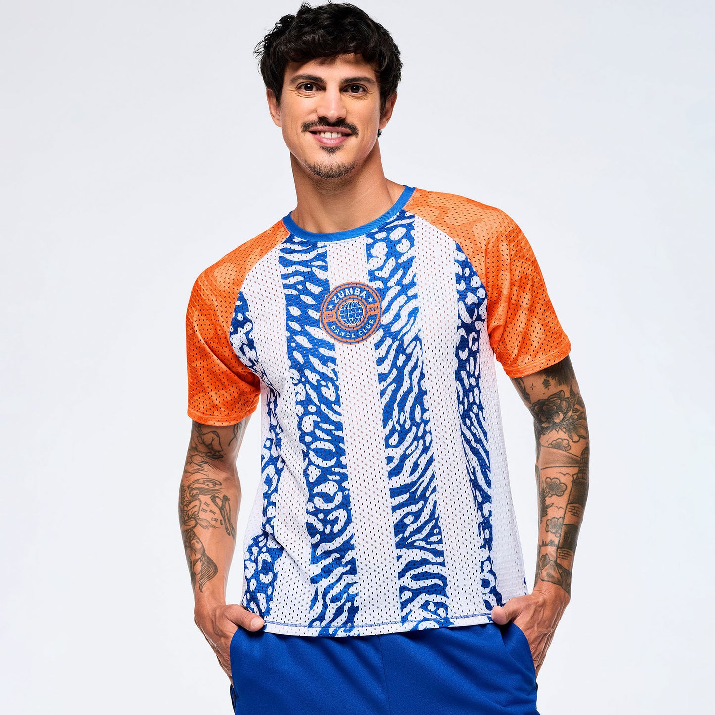 | Victory Mesh Crew Neck Raglan Sleeve Top