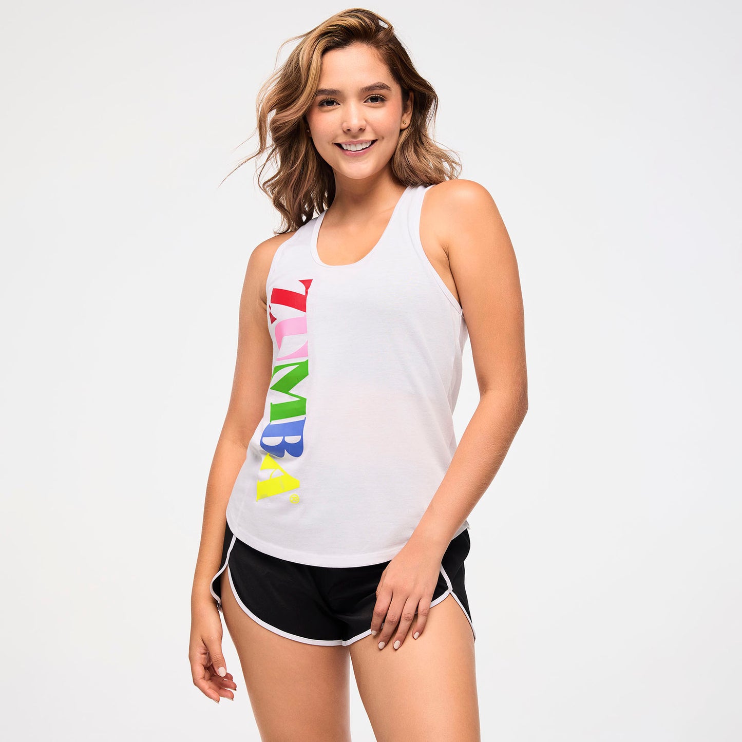 Zumba® Haus Easy Racerback Tee- White