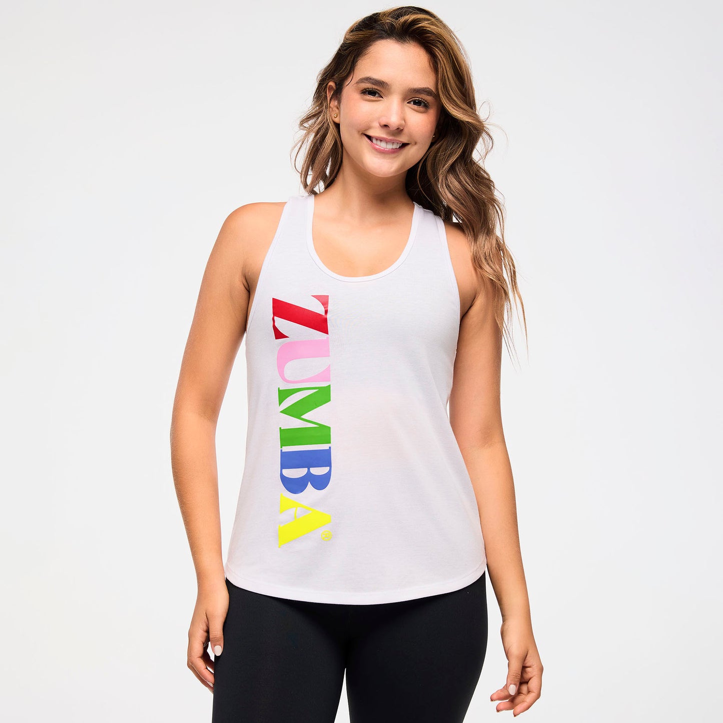 Zumba® Haus Easy Racerback Tee- White
