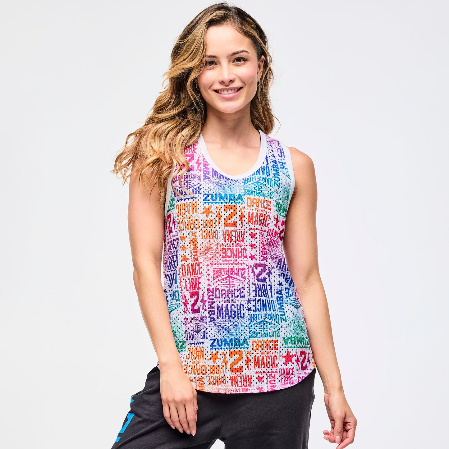 Zumba® Libre Basketball Tank - White/Pink