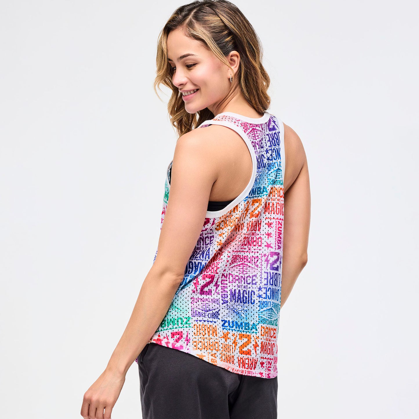 Zumba® Libre Basketball Tank - White/Pink