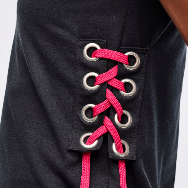 | Zumba® Libre Tank With Lace Up Detail - Bold Black