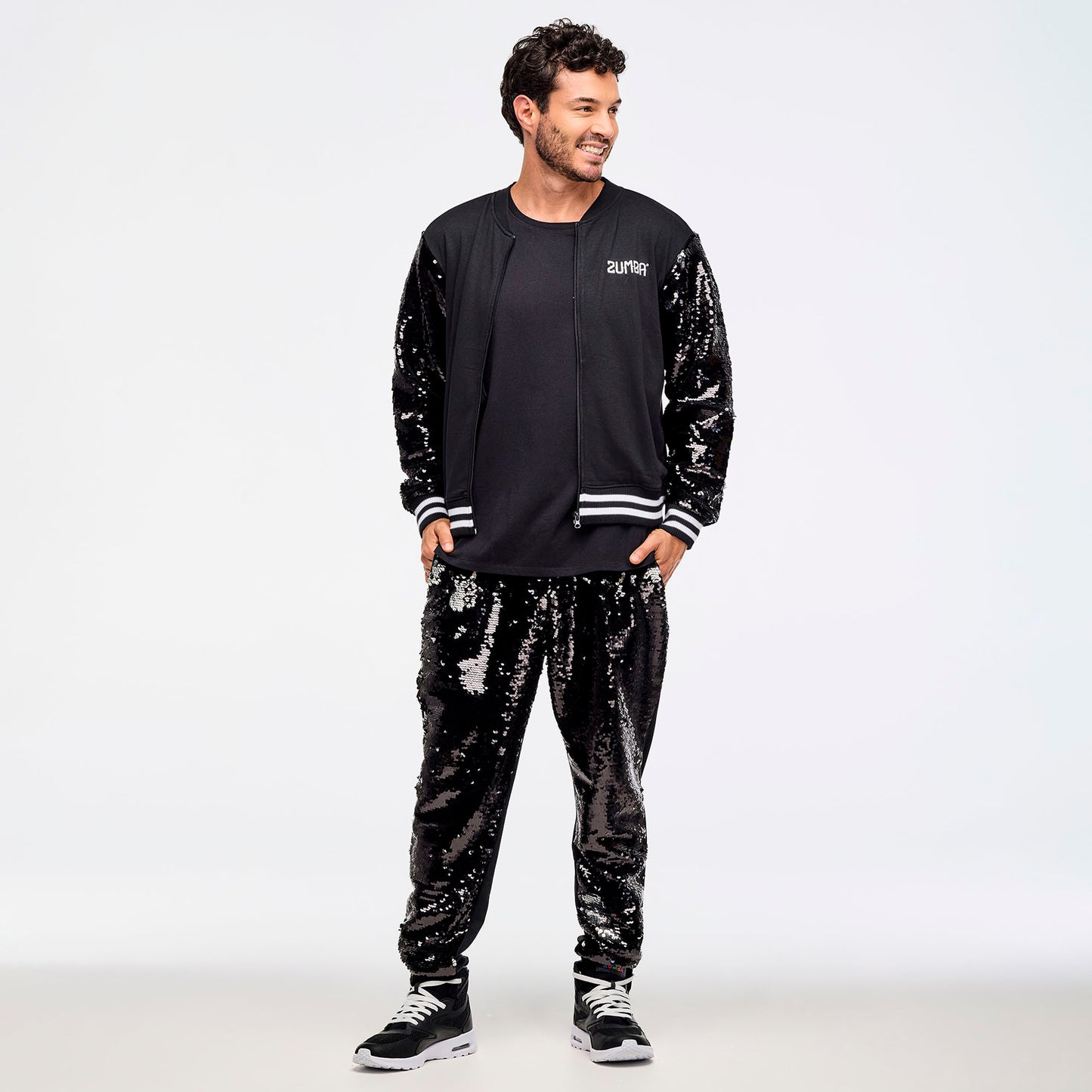 Zumba® Libre Bomber Jacket With Sequin Sleeves