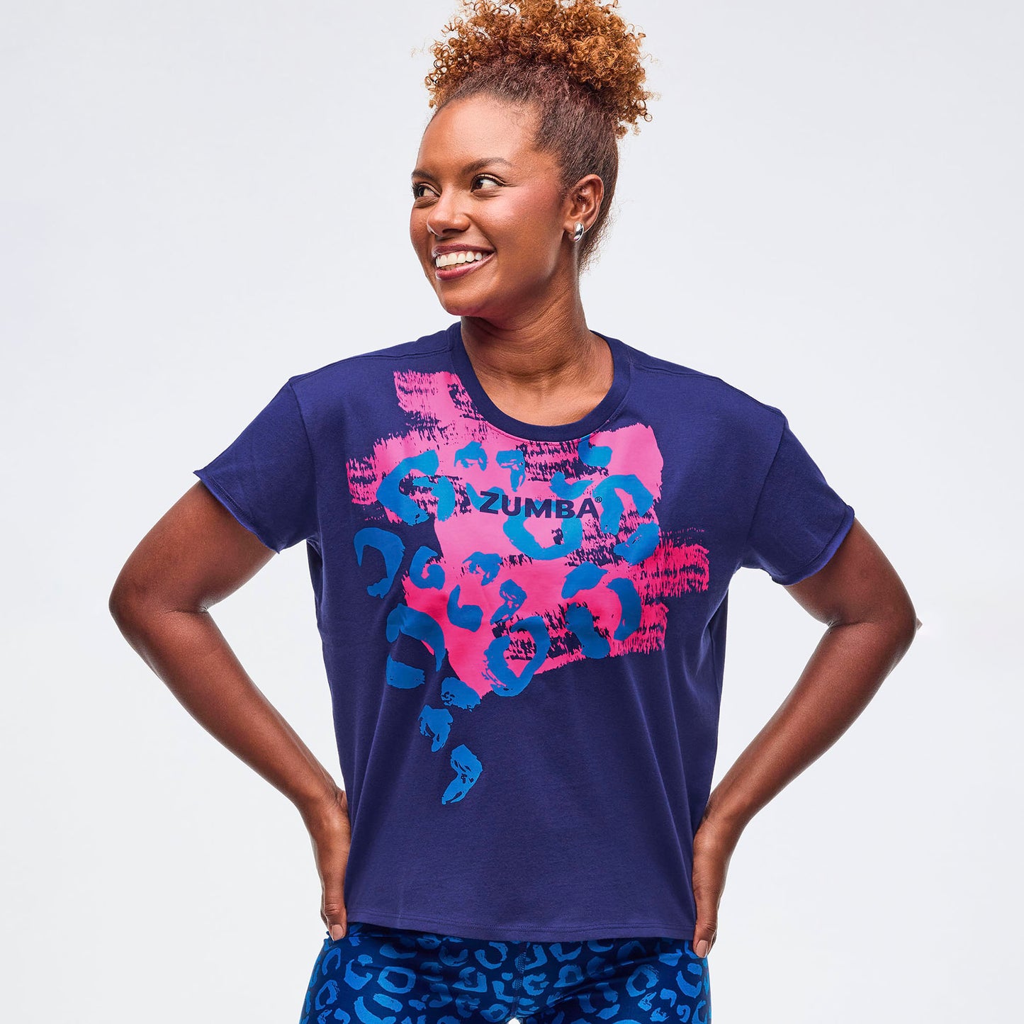 Sizzlin' High Low Crew Neck Top - Soft Navy