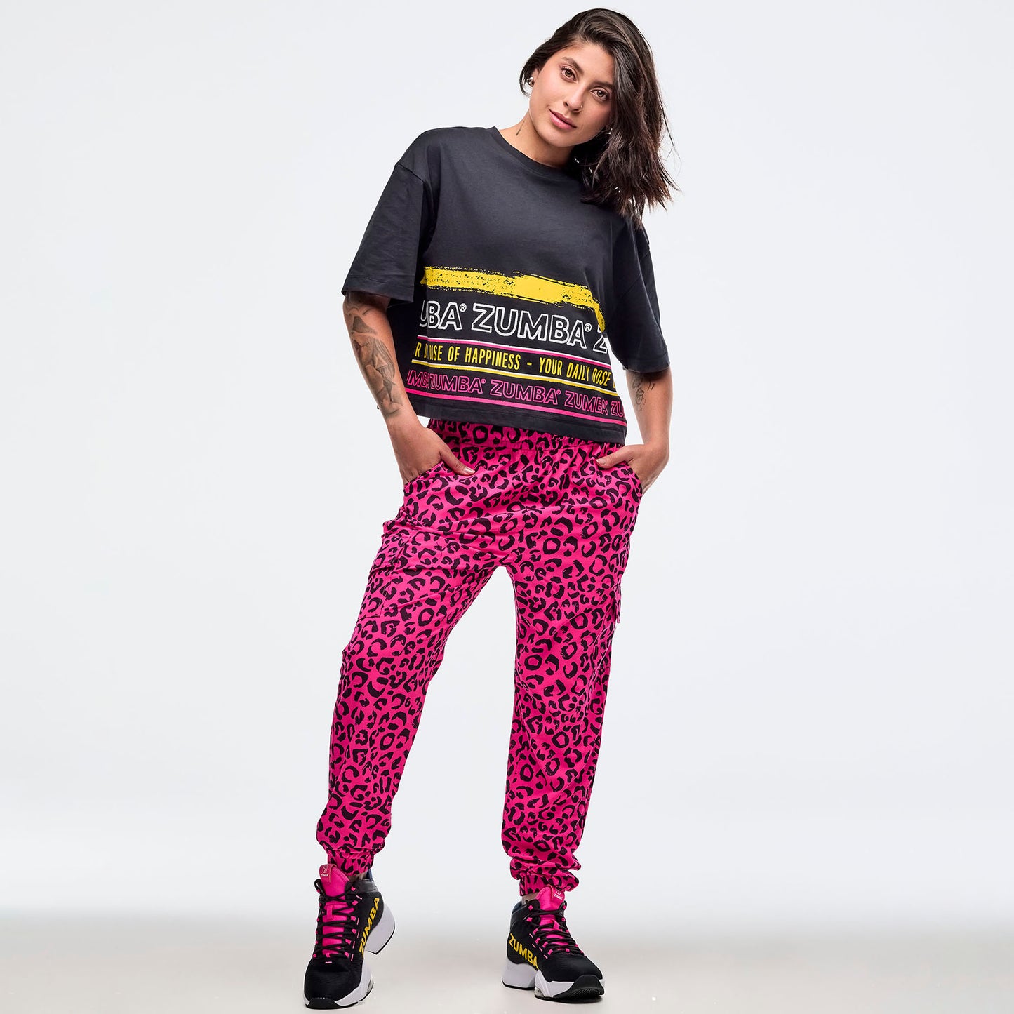 Sizzlin' Oversized Boxy Crop Top - Bold Black