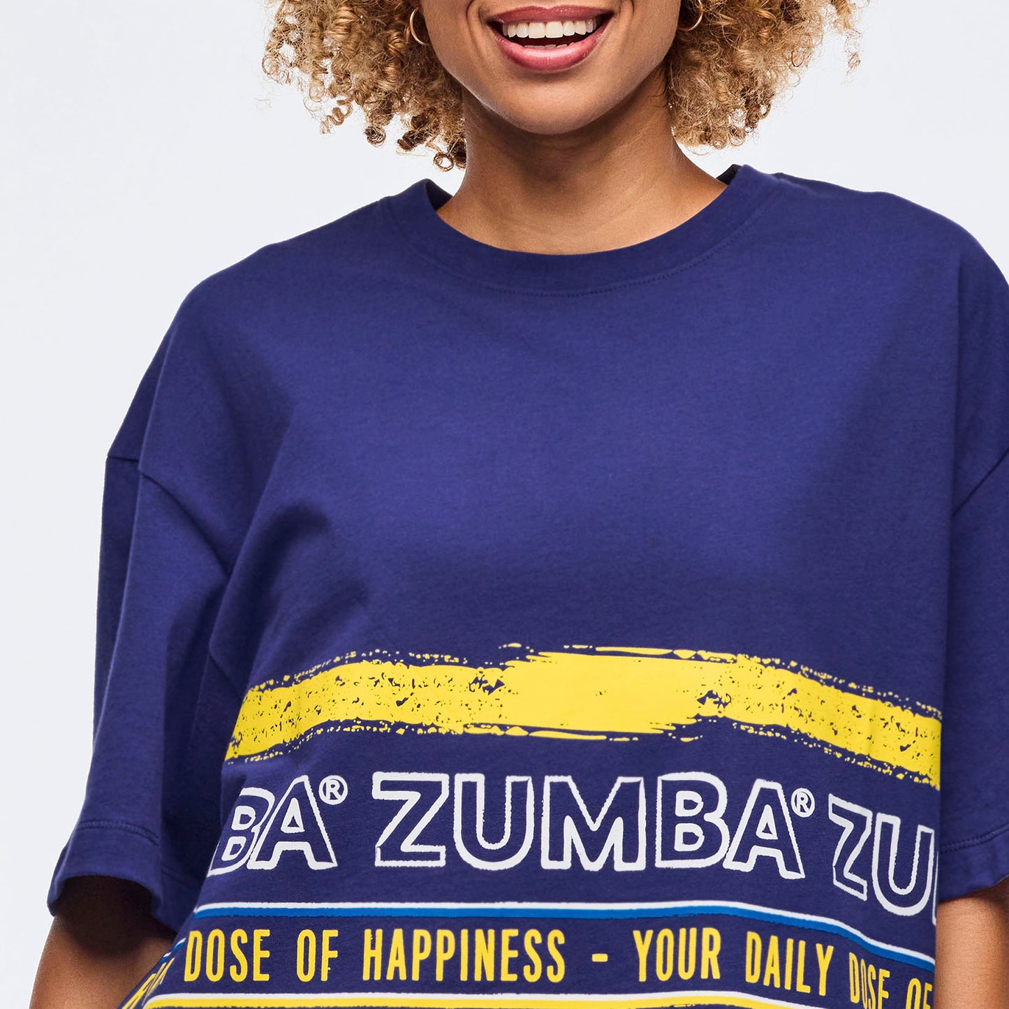 Sizzlin' Oversized Boxy Crop Top - Soft Navy