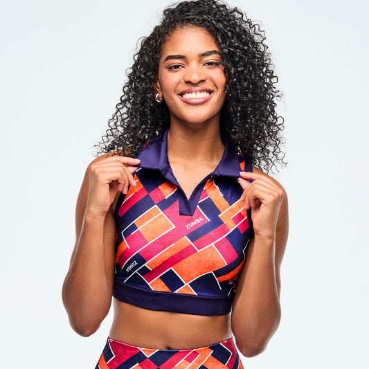 ** COMING SOON ** Class of 2001 Crop Racerback Polo - Dark Blue/Orange