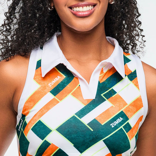 ** COMING SOON ** Class of 2001 Crop Racerback Polo - White/Orange