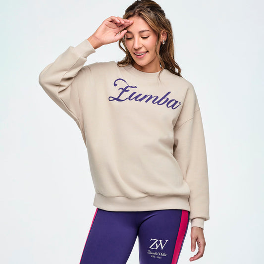 Class of 2001 Oversized Pullover Waffle Sweatshirt