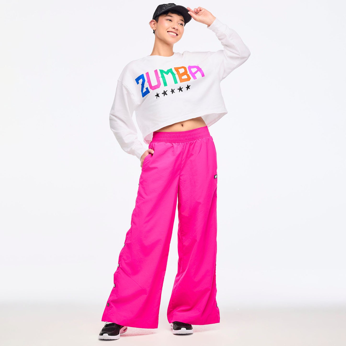 Zumba® Libre Long Sleeve Boxy Crop Top