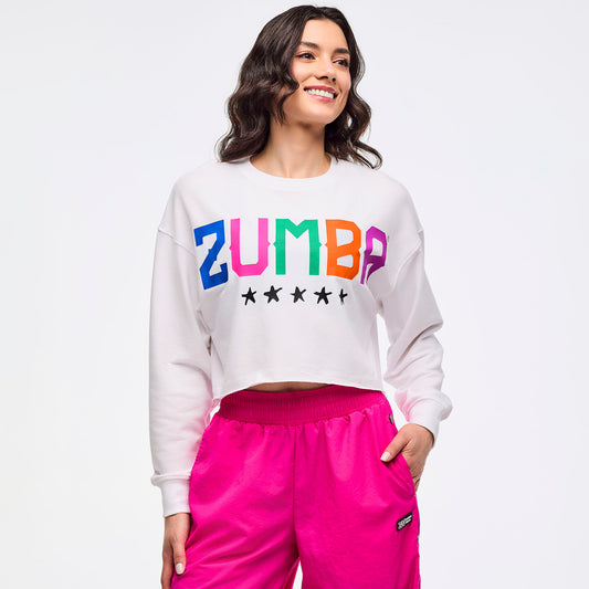 Zumba® Libre Long Sleeve Boxy Crop Top