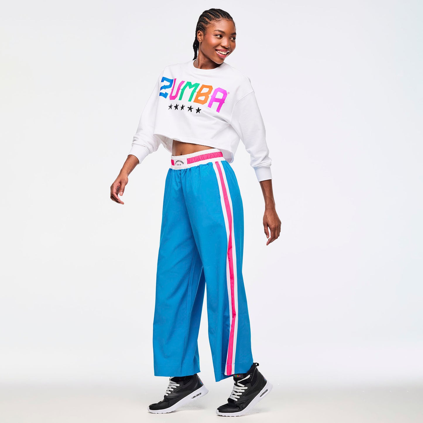 Zumba® Libre Long Sleeve Boxy Crop Top