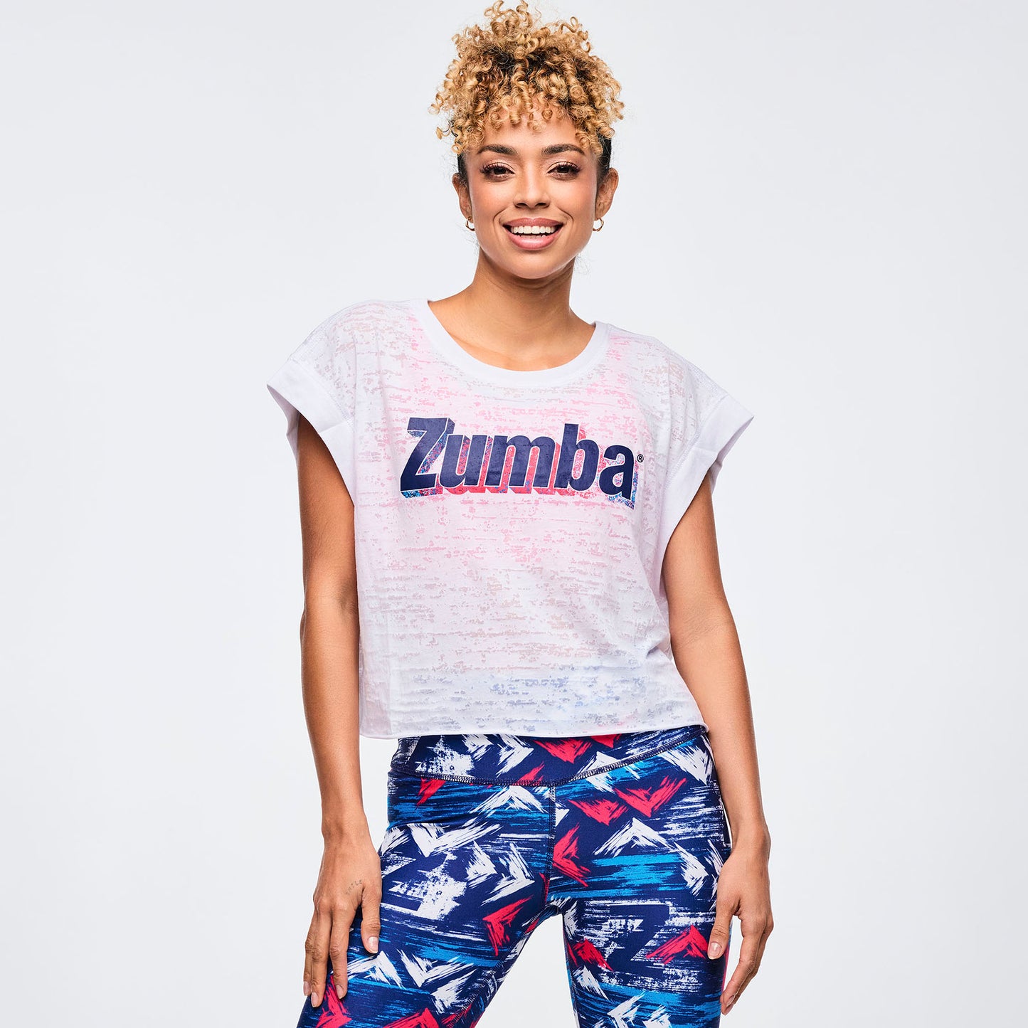 Apres Zumba®  Cap Sleeve Open Back Slouchy Top