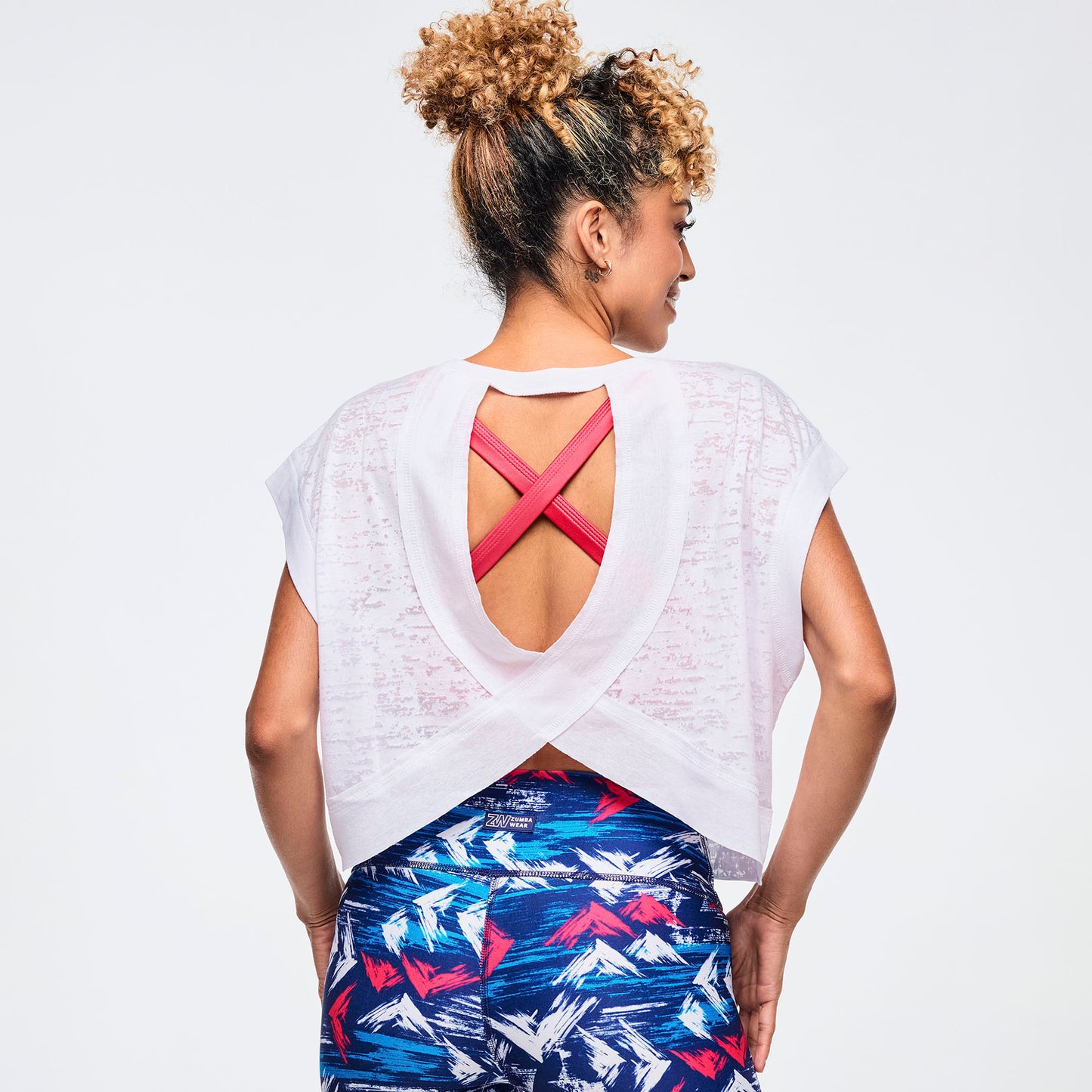 Apres Zumba®  Cap Sleeve Open Back Slouchy Top