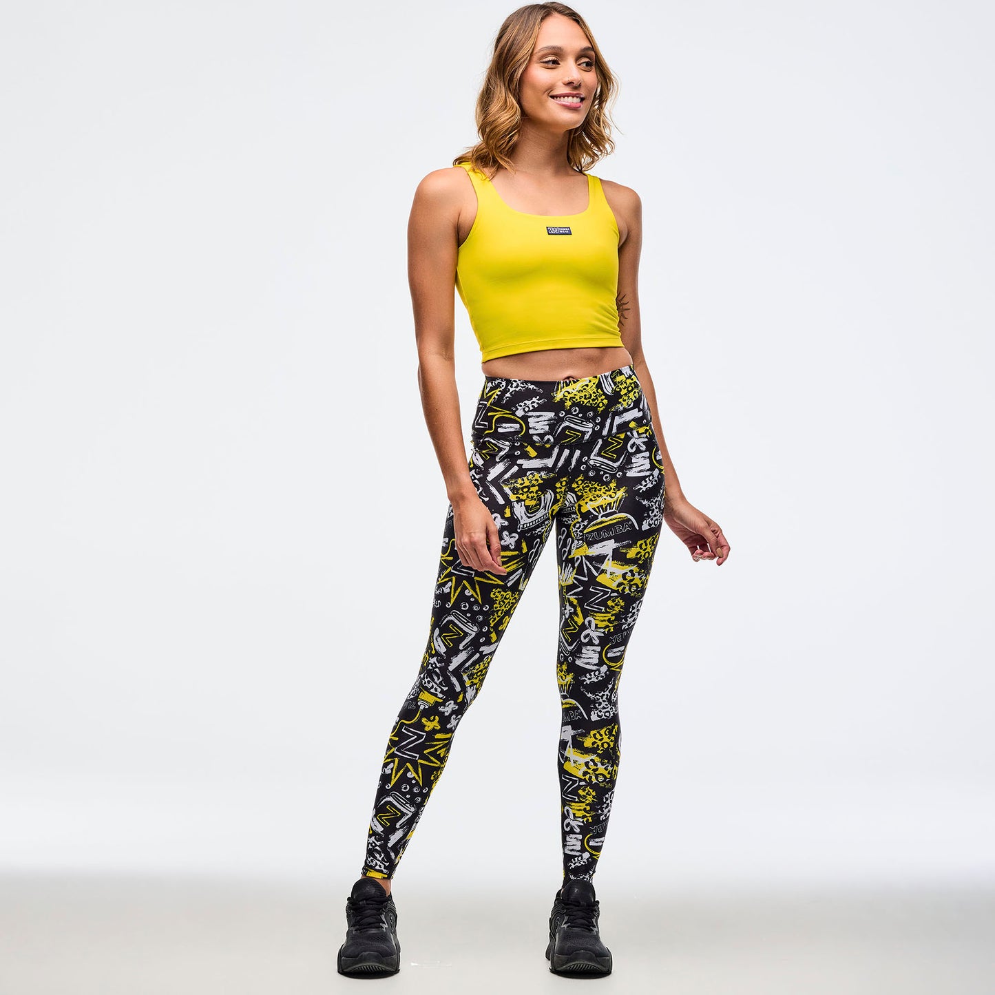 Sizzlin' Square Neck Crop Tank With Shelf Bra - Sunrays
