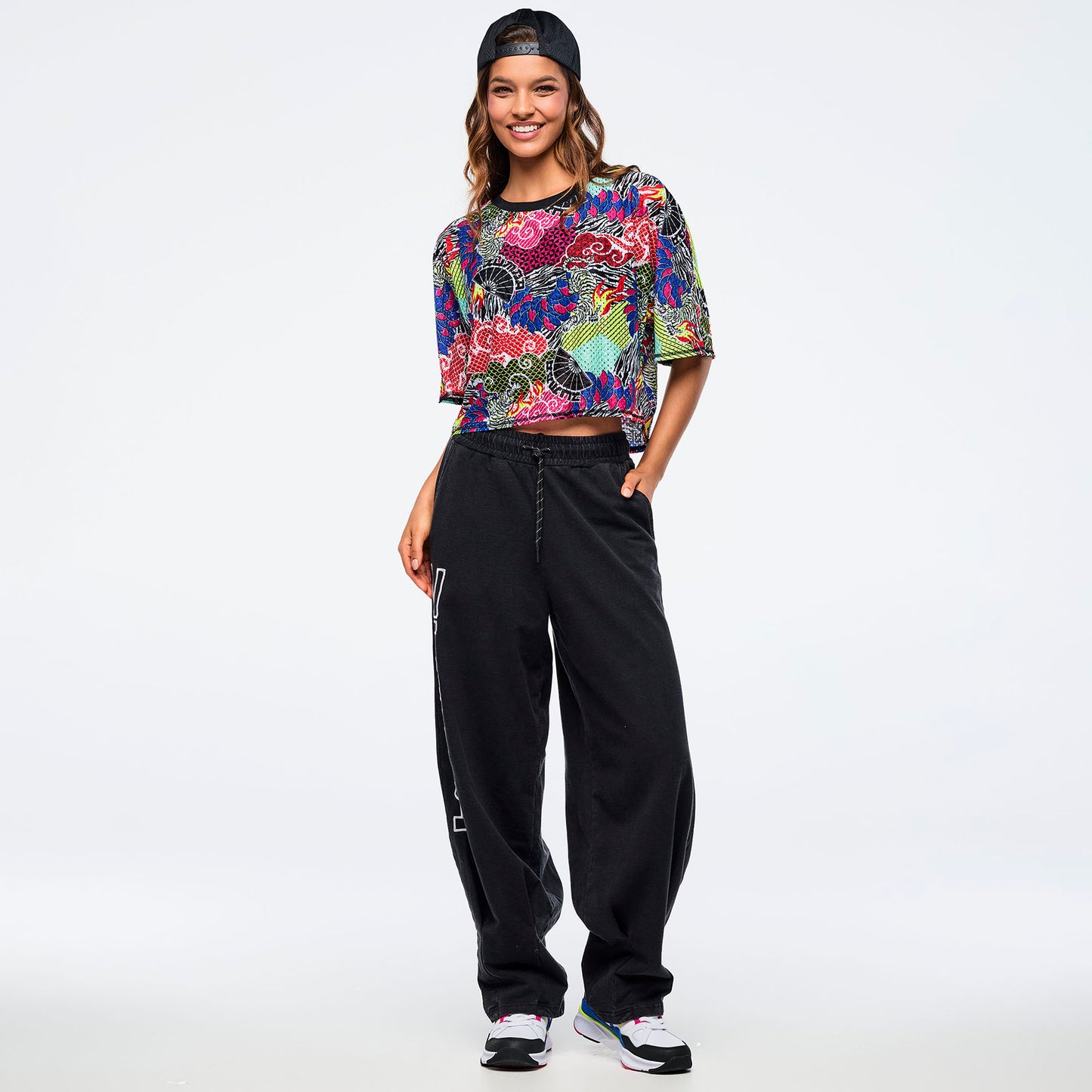 Eastern Flavor Boxy Dolman Crop Top