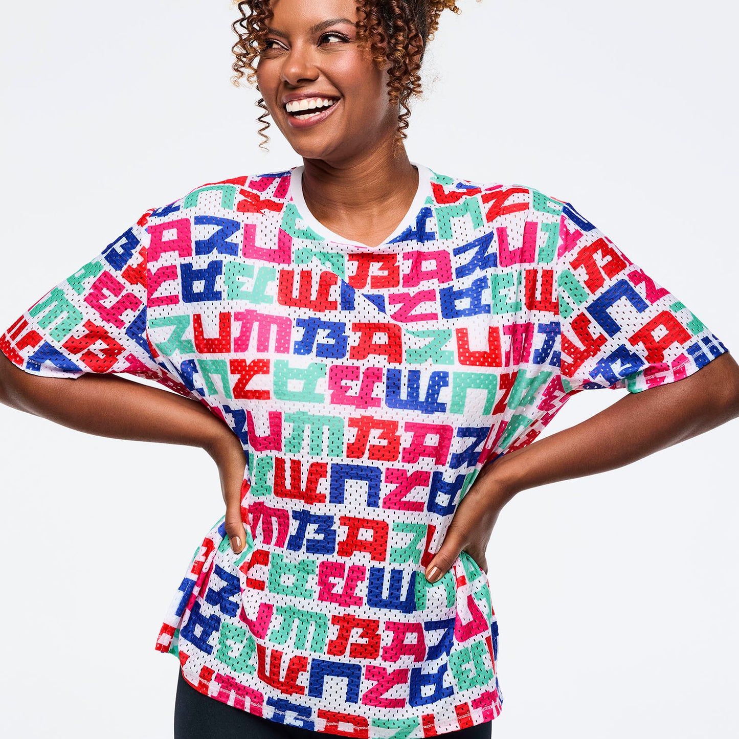 Eastern Flavor Boxy Mesh Top With Side Slits