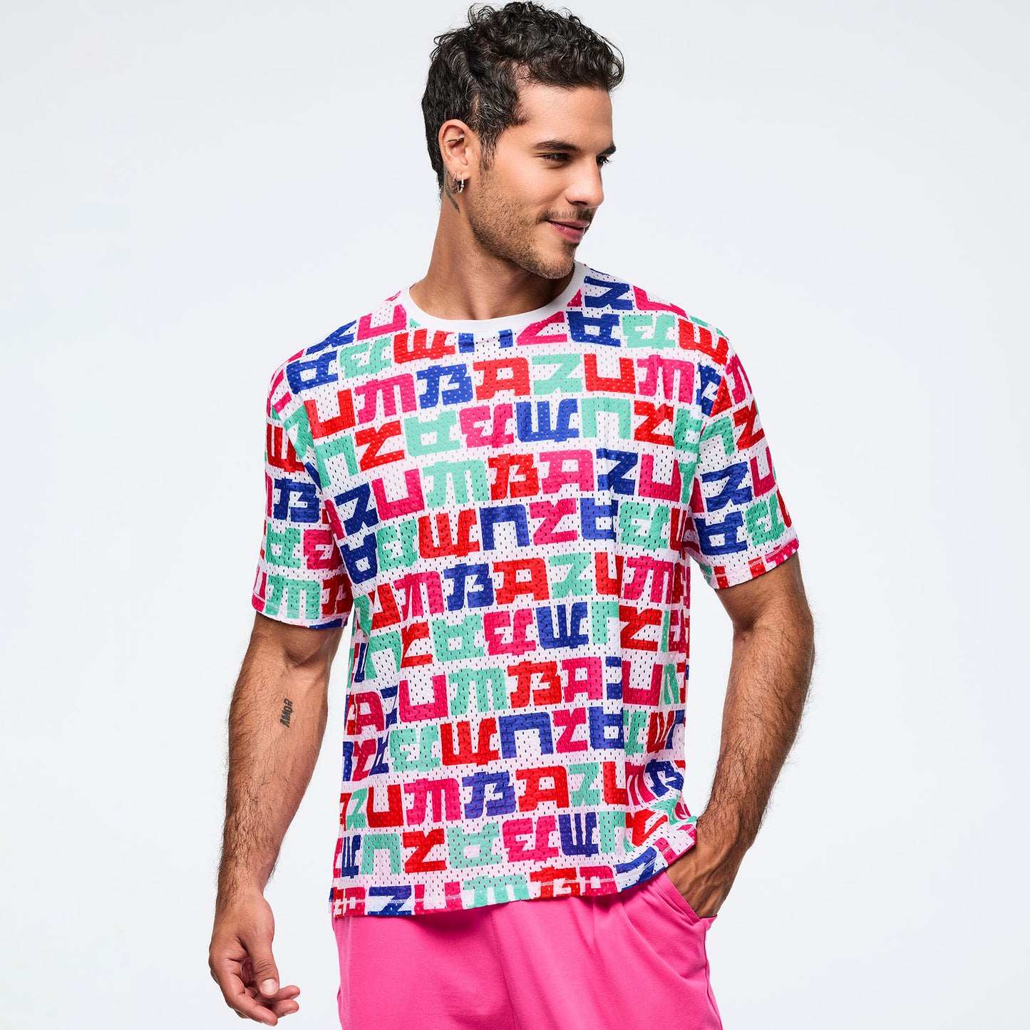 Eastern Flavor Boxy Mesh Top With Side Slits