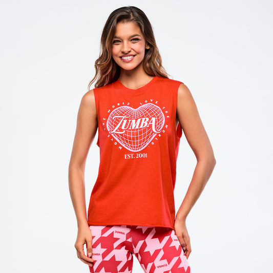 Zumba® Amour Crew Neck Muscle Tank