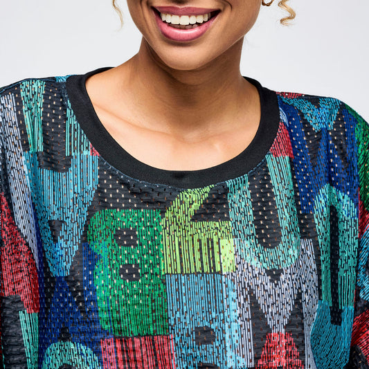 Latin Movement Boxy Dolman Crop Top