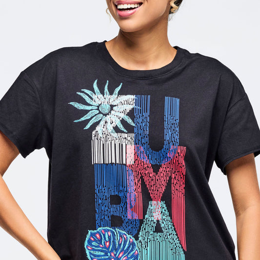 Latin Movement High Low Crew Neck Top