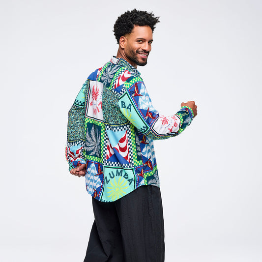 Latin Movement Long Sleeve Button Down